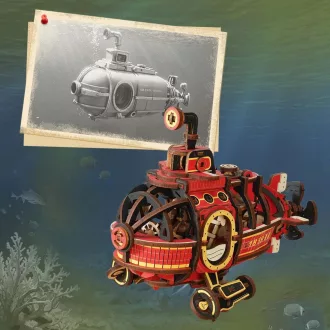 RoboTime - 3D mechanikus modell: Tengeralattjáró ingával - JátékManufaktúra