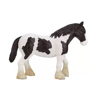 Mojo - Fekete-fehér Clydesdale ló - JátékManufaktúra