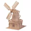 Woodcraft Drevené 3D puzzle Veterný mlyn prírodný