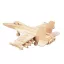 Woodcraft Drevené 3D puzzle Stíhačka prírodná