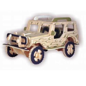 Woodcraft Drevené 3D puzzle jeep