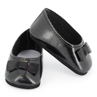 Petitcollin Fekete masnis balerinacipő (39-48 cm-es babához) - JátékManufaktúra