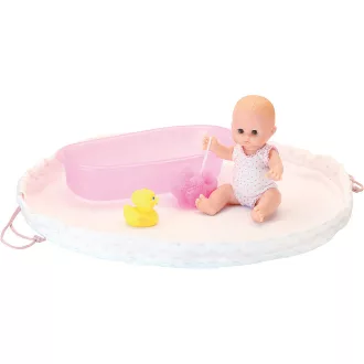 Petitcollin Fürdethető baba 28 cm - fürdető készlettel, Petit Câlin - JátékManufaktúra