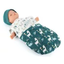 Petitcollin Zöld-fehér hálózsák (36-40 cm-es babához) - JátékManufaktúra