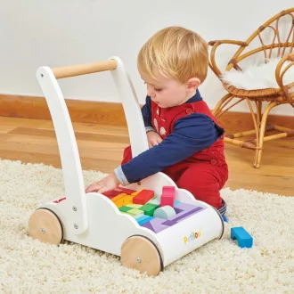 Le Toy Van Petilou - Húzható kocsi szivárványszínű kockákkal - JátékManufaktúra