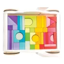 Le Toy Van Petilou - Húzható kocsi szivárványszínű kockákkal - JátékManufaktúra