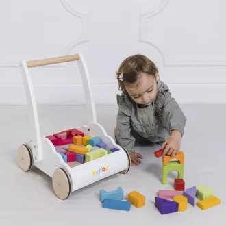 Le Toy Van Petilou - Húzható kocsi szivárványszínű kockákkal - JátékManufaktúra