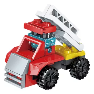 Qman Squros 2102-2 - Flame tűzoltóautó létrával (3 az 1-ben) - JátékManufaktúra