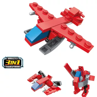 Qman Trans Collector 2104-3 - Tűzoltó repülő (3 az 1-ben) - JátékManufaktúra