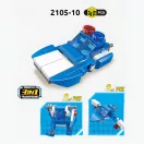 Qman Police Engineering Team 2105 - 10 darabos szett (3 az 1-ben) - JátékManufaktúra