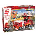 Qman Fire Line W12013 - Víztartályos tűzoltóautó emelőkosárral - JátékManufaktúra