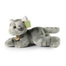 Rappa Plüss szürke fekvő cica 30 cm ECO-FRIENDLY - JátékManufaktúra