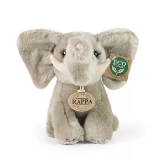 Rappa Plüss ülő elefánt 18 cm ECO-FRIENDLY - JátékManufaktúra