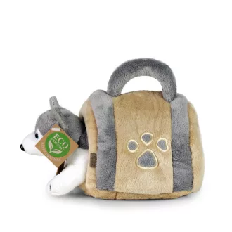 Rappa Plüss husky szállítóboxban 13 cm ECO-FRIENDLY - JátékManufaktúra