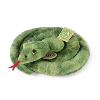 Rappa Plüss zöld kígyó 90 cm ECO-FRIENDLY - JátékManufaktúra