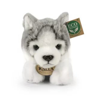 Rappa Plüss fekvő husky 20 cm ECO-FRIENDLY - JátékManufaktúra