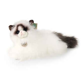 Rappa Plüss fekvő ragdoll cica 35 cm ECO-FRIENDLY - JátékManufaktúra