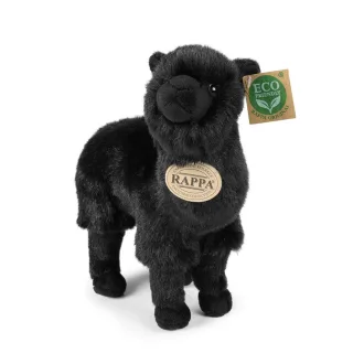 Rappa Plüss fekete alpaka 23 cm ECO-FRIENDLY - JátékManufaktúra