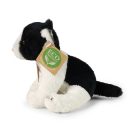 Rappa - Plüss macska, ülő, fekete-fehér 14 cm, ECO-FRIENDLY - JátékManufaktúra