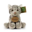 Rappa - Plüss macska, ülő, szürke 14 cm, ECO-FRIENDLY - JátékManufaktúra