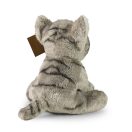Rappa - Plüss macska, ülő, szürke 14 cm, ECO-FRIENDLY - JátékManufaktúra