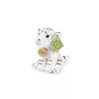 Rappa - Fehér tigris ülő plüss 15 cm ECO-FRIENDLY - JátékManufaktúra