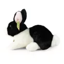 Rappa plüss nyuszi fekvő fekete-fehér 23 cm ECO-FRIENDLY - JátékManufaktúra