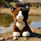 Rappa Plüss háromszínű cica 18 cm ECO-FRIENDLY - JátékManufaktúra