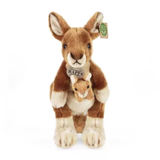 Rappa Plüss kenguru kölyökkel 27 cm ECO-FRIENDLY - JátékManufaktúra