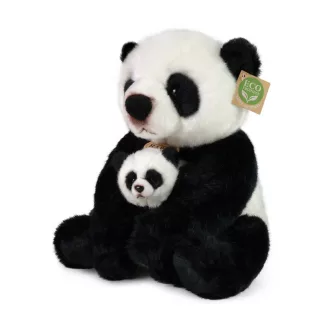 Rappa Plüss panda kölyökkel 27 cm ECO-FRIENDLY - JátékManufaktúra