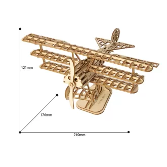 RoboTime - 3D fa puzzle: Történelmi repülőgép - JátékManufaktúra