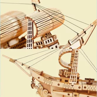 RoboTime - 3D fa puzzle: Katonai vitorlás - JátékManufaktúra