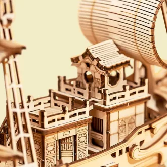 RoboTime - 3D fa puzzle: Japán vitorlás hajó - JátékManufaktúra