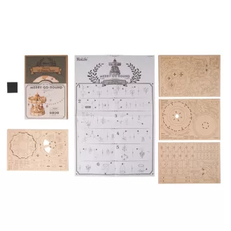 RoboTime - 3D fa puzzle: Vidám körhinta - JátékManufaktúra