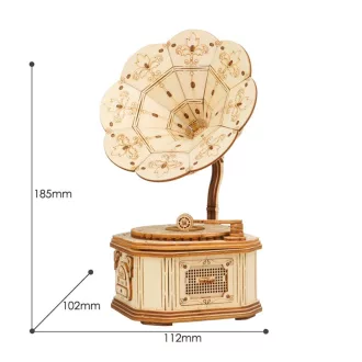 RoboTime - 3D fa puzzle: Antik gramofon - JátékManufaktúra
