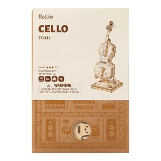RoboTime - 3D fa puzzle: Cselló - JátékManufaktúra