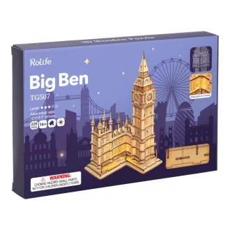 RoboTime - 3D fa puzzle: Big Ben világító óratorony - JátékManufaktúra