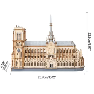 RoboTime - 3D fa modell: Notre-Dame katedrális (Párizs) - JátékManufaktúra