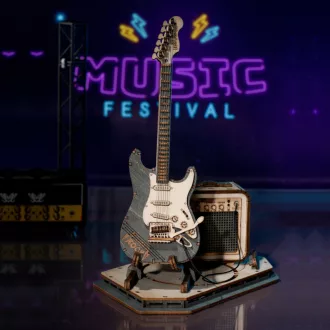 RoboTime - 3D fa puzzle: Elektromos gitár - JátékManufaktúra