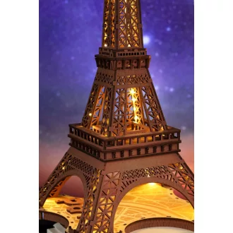 RoboTime - 3D fa puzzle: Eiffel-torony (Night Shining) - JátékManufaktúra
