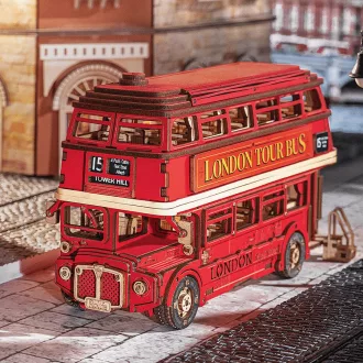 RoboTime - 3D fa készlet, Londoni emeletes busz - JátékManufaktúra