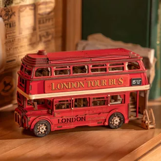 RoboTime - 3D fa készlet, Londoni emeletes busz - JátékManufaktúra