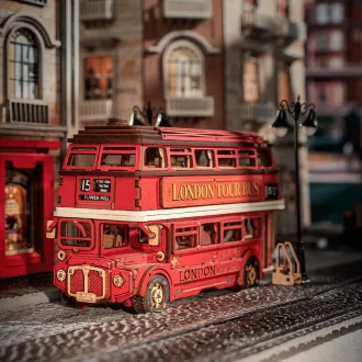 RoboTime - 3D fa készlet, Londoni emeletes busz - JátékManufaktúra