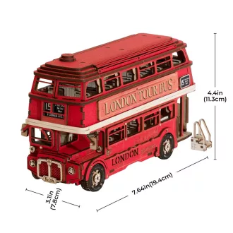 RoboTime - 3D fa készlet, Londoni emeletes busz - JátékManufaktúra