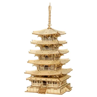 RoboTime - 3D fa puzzle: Ötemeletes pagoda - JátékManufaktúra