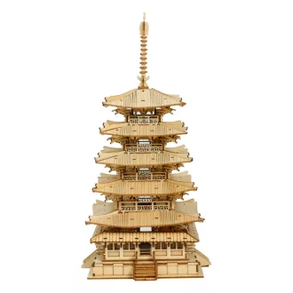 RoboTime - 3D fa puzzle: Ötemeletes pagoda - JátékManufaktúra
