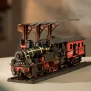 RoboTime - 3D fa puzzle: Vintage gőzmozdony - JátékManufaktúra
