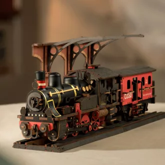RoboTime - 3D fa puzzle: Vintage gőzmozdony - JátékManufaktúra