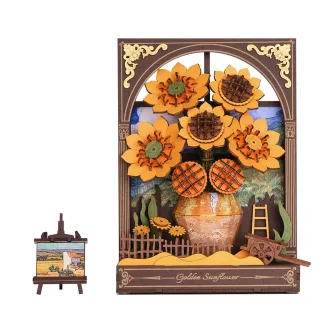 RoboTime - 3D fa puzzle Arany napraforgók - JátékManufaktúra