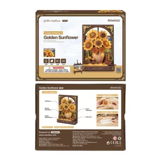 RoboTime - 3D fa puzzle Arany napraforgók - JátékManufaktúra